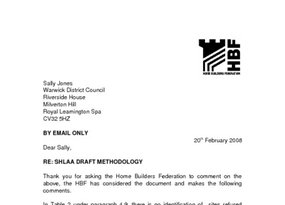 Warwick SHLAA Methodology 20 02 08