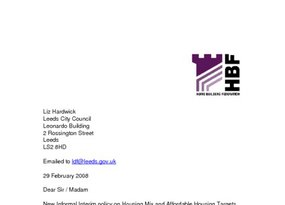 Leeds New Informal Interim Policy on Housing Mix and Affordable Housing Targets February 2008