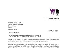 Havant Core Strategy Preferred Options April 2008 Supplementary
