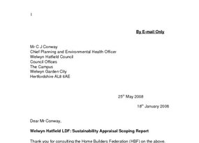 Welwyn Hatfield LDF S.A. Scoping Report - May 2008