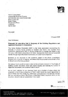 HBF Response - Part G including covering letter - 4 August 2008