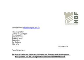 Easington Core Strategy Preferred Options June 2008