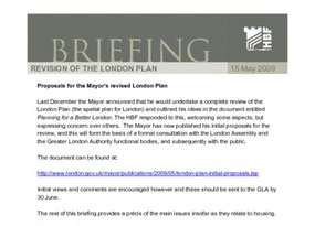 Member Briefing - a new plan for london - 15 May 2009