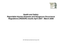 Health and Safety results 2007 2008 FINAL