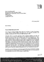 HBF Response - Flood and Water Management Bill - 14 Jan 2010 with cover letter