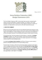 HBF Budget Submission 2010 - March 2010