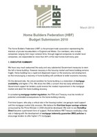 HBF Budget Submission 2010 - March 2010