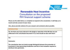 HBF Response - Renewable Heat Incentive - RHI financial support scheme - 26 04 10