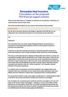HBF Response - Renewable Heat Incentive - RHI financial support scheme - 26 04 10
