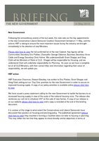 Member Briefing - the New Government - 14-May-2010