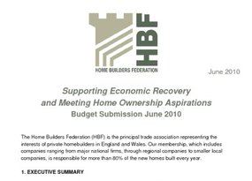 HBF Budget Submission -Supporting Economic Recovery  - June 2010