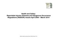 Health and Safety 2009 2010 results