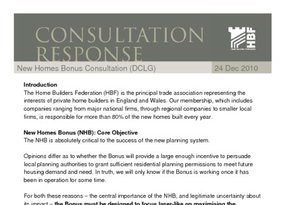 HBF Response - New Homes Bonus Consultation - 24 12 10