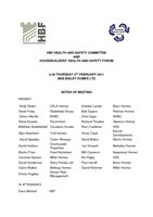 2. HBF Health and Safety Committe notes previous meeting 03.02.11