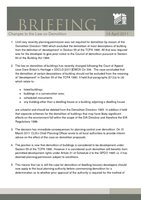 Member Briefing -Changes to the Law on Demolition-14-April-2011