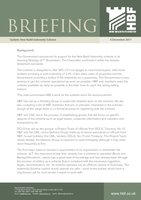 HBF Briefing Note Update - New Build Indemnity Scheme - 6 Dec 2011