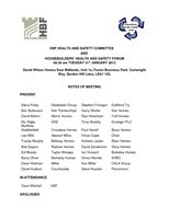 2. Notes of HBF Health and Safety Committee - 31st January 2012
