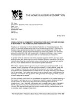 HBF submission on consultation on Community Infrastructure Levy  CIL  further reforms