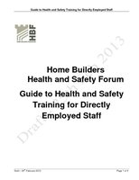 7. Health and Safety Training for Directly Employed Staff - Draft 25th February 2013