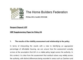 Newport Revised Deposit LDP - HBF Supplementary Paper for Policy H4