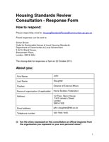 5 - Housing Standards Review - Response Form