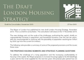 HBF Draft London Housing Strategy - Nov 2013