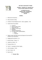 1 HBF Forum  agenda - 23rd January 2014