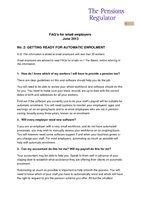 AE FAQs 2 getting started for small employers Sept 2013