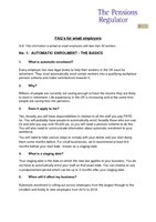 AE FAQs 1 for small employers Sept 2013
