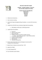 HBF Forum Agenda - 1st May 2014