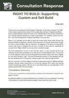 HBF Consultation Response  Right to build