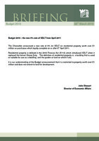 Budget 2010 new 5 per cent rate of SDLT
