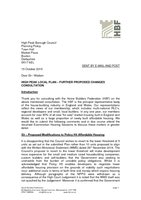 High Peak Local Plan further proposed changes consultation 15 October 2015