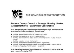 Durham SHMA stakeholder consultation - HBF Oct15