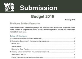 HBF Budget Submission 2016