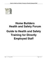 Health and Safety Training for Directly Employed Staff - Rev 1 11th June 2013
