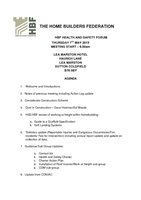HBF H S Forum Agenda