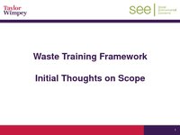 Ian Heasman Waste Training Scoping