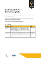 Construction Skills Fund Successful Hubs FINAL