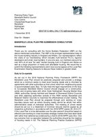 Mansfield Local Plan pre submission consultation 1st November 2018