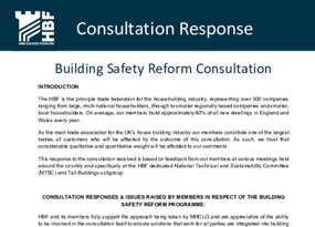 HBF - Consultation response to MHCLG's Building Safety Reform Programme FINAL 31.07