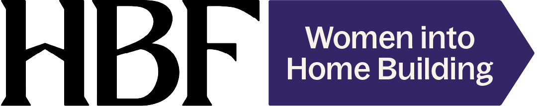 HBF Women into Home Building logo black
