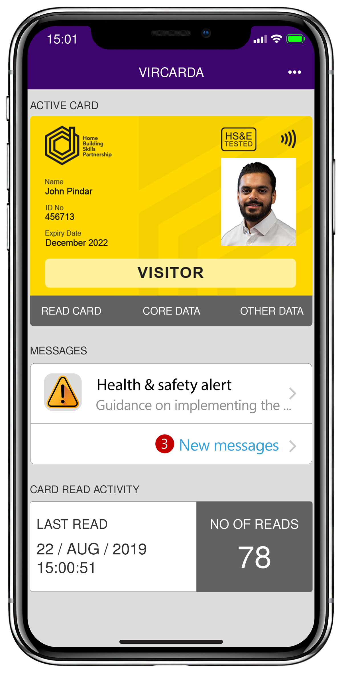 Home Builders Visitor Card App